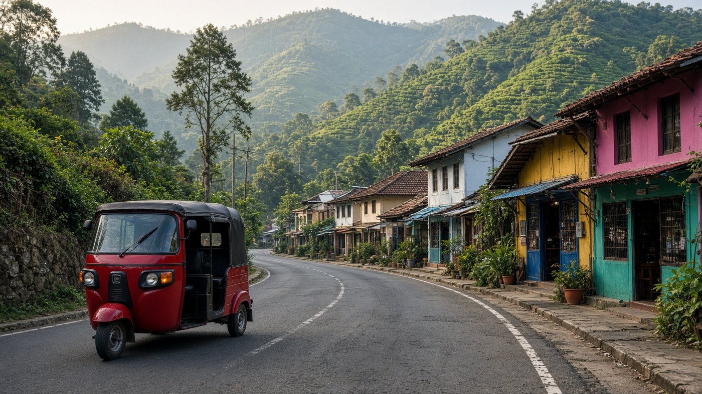Tuk tuk on Ella’s main street